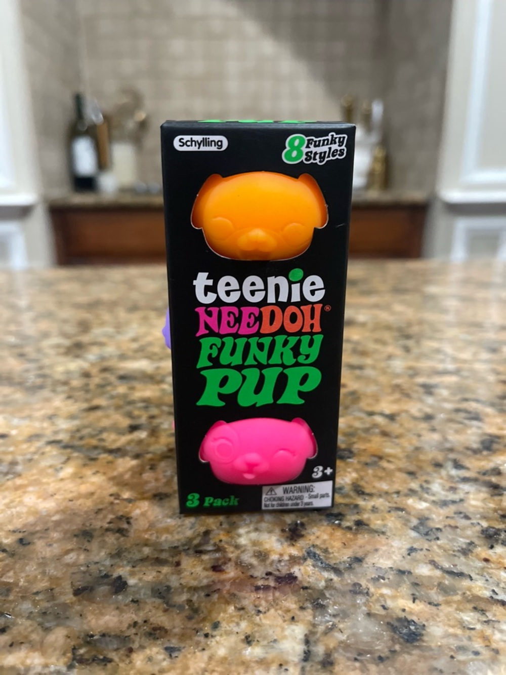 Teenie Needoh Funky Pup Squishy Toy Orange, Pink, and Purple. Authentic Nee Doh.